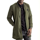 Mens-Bomber-Jacket-Longline-Olive