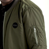 Mens-Bomber-Jacket-Longline-Olive-Sleeve